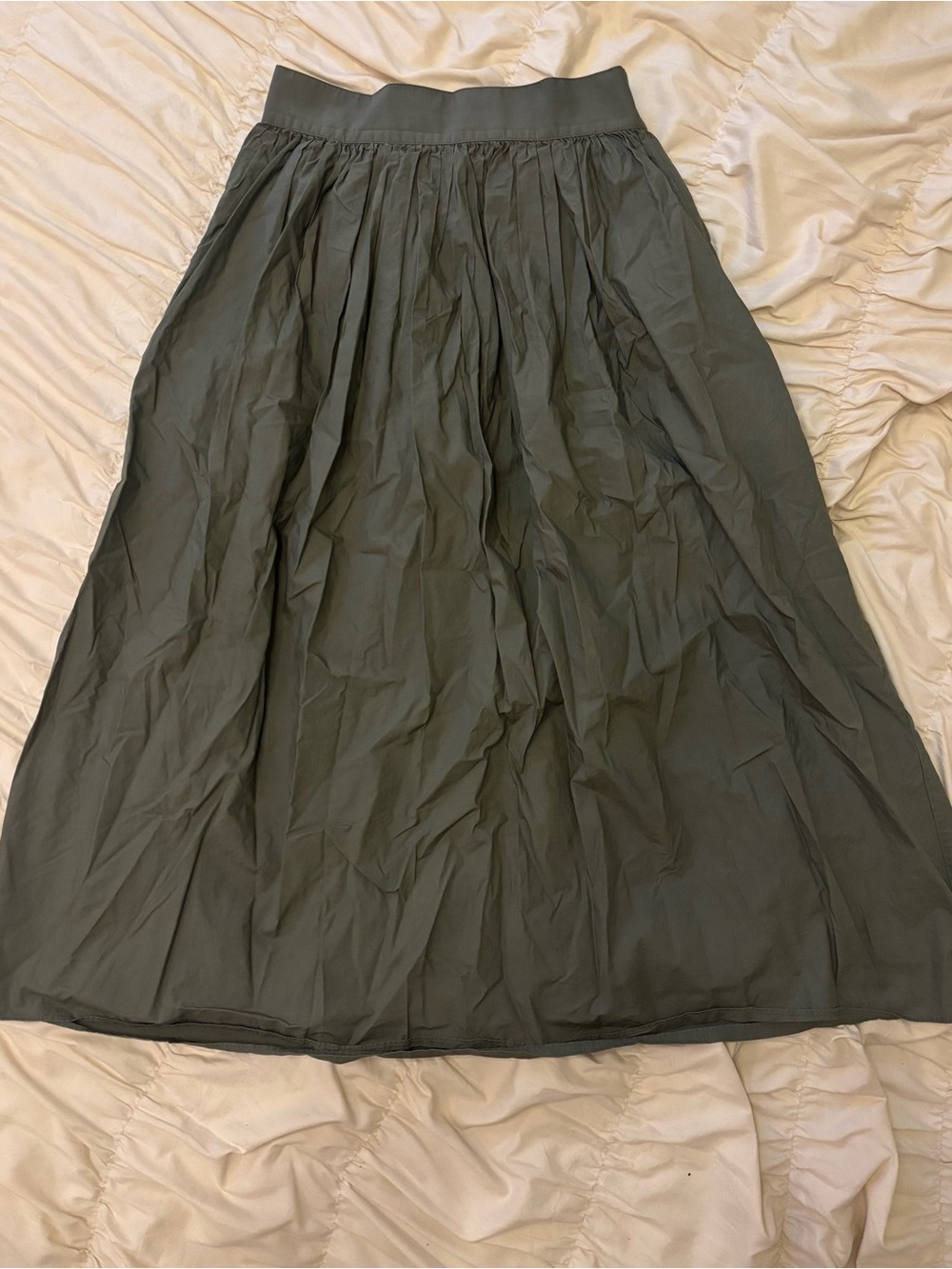 COS Olive Green A-Line Maxi Skirt